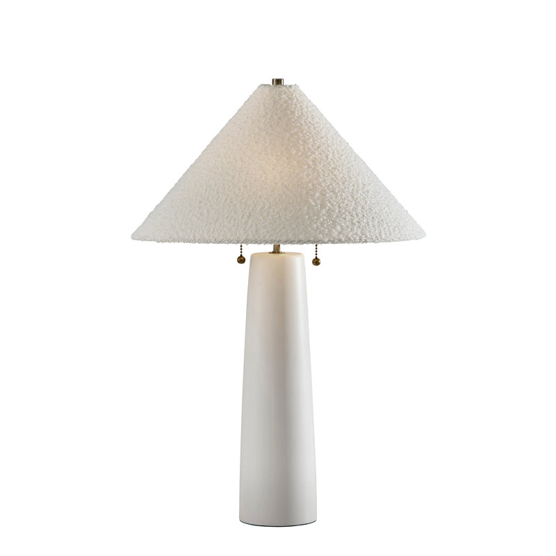 Bashir Waylon Table Lamp, White, White