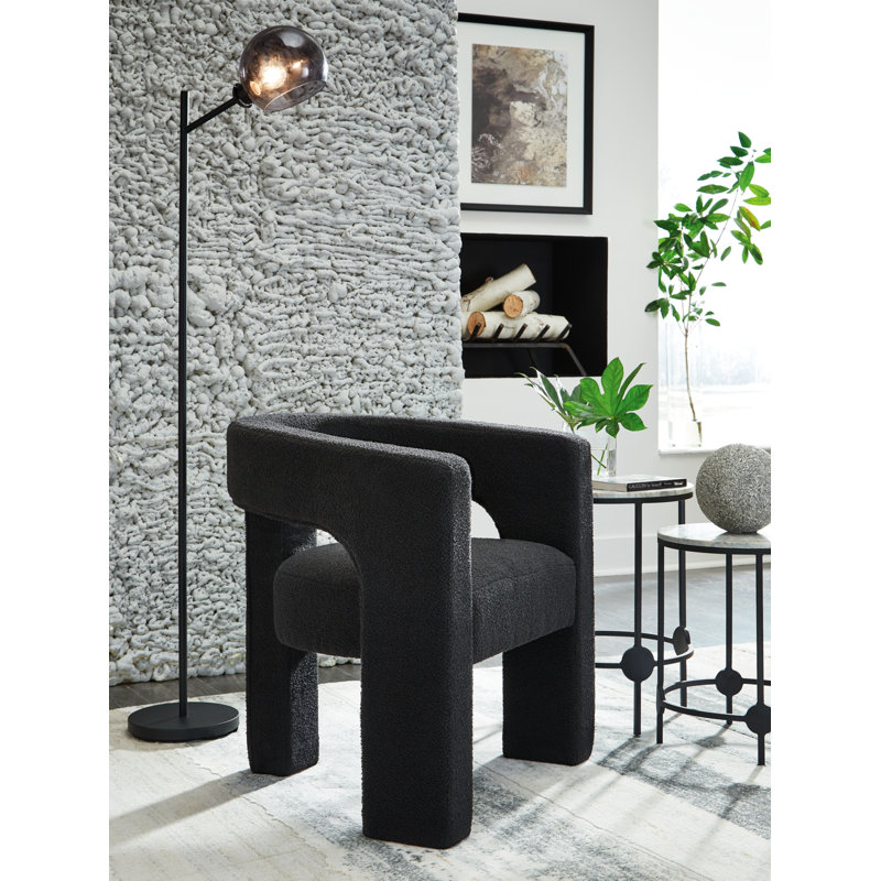 Fauteuil d'appoint Celedon, Polyester noir