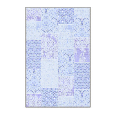 Antibacterial Woven Carpet (3D Digital Print) 4.0 x 5.9 Feet, 100% Polyester, Pile Height: 0.3 Inches | PVC Felt Dot Non-Slip Underside, Machine Washable, Perfect for Living Room & Bedroom Decor