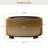 Caysey 30.1" W Upholstered Round Storage Ottoman with Wooden Tray-1954654307