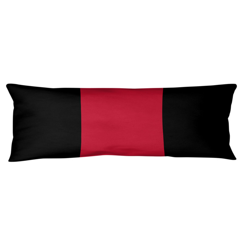 Stripes Medium Polyester/Polyfill Body Pillow, Black and Red, Atlanta Throwback Football