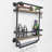 Industrial Pipe Shelf with Personalized Wine Rack, Handmade from 100% Spruce Wood & Metal, 23.6 x 26.4 x 6.7 inches | Wall-Mounted Design, Black & Walnut Finish | Supports Up to 16.4 lbs, Perfect for Home Decor