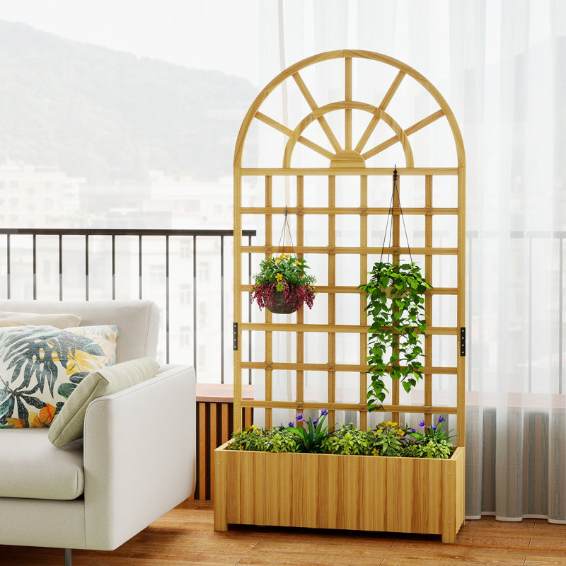 180cm H x 90cm W Wood Raised Garden Bed