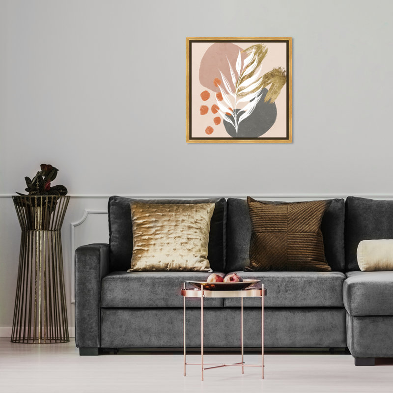 " Pale Breeze " Painting Print, Gold Floater Framed, 16" H x 16" W