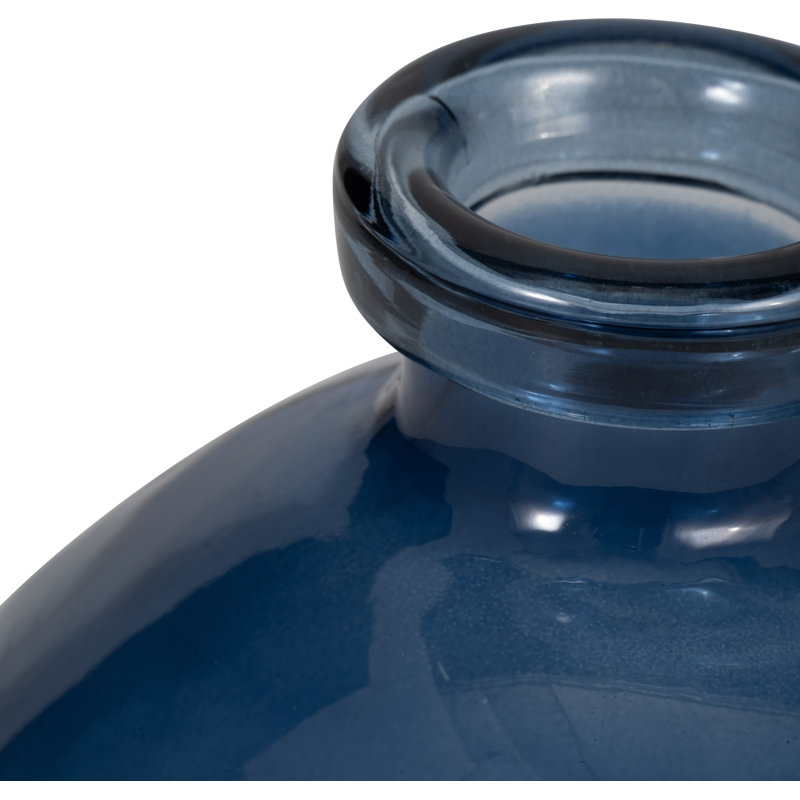 Vase en verre lisse Modern Modern, H 8 po x l 7 po x P 7 po