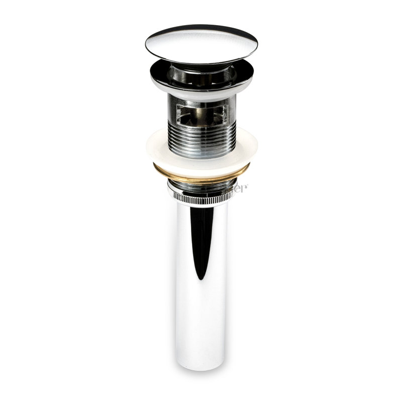 Pop-Up Bathroom Sink Drain Stopper with Overflow, Chrome