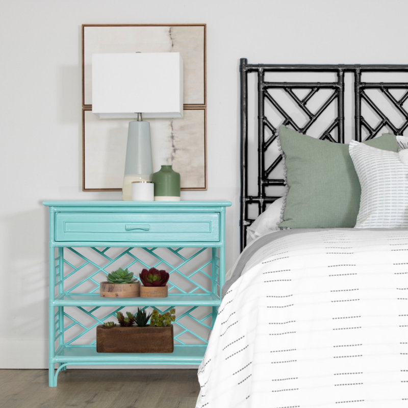 Chippendale End Table, Turquoise