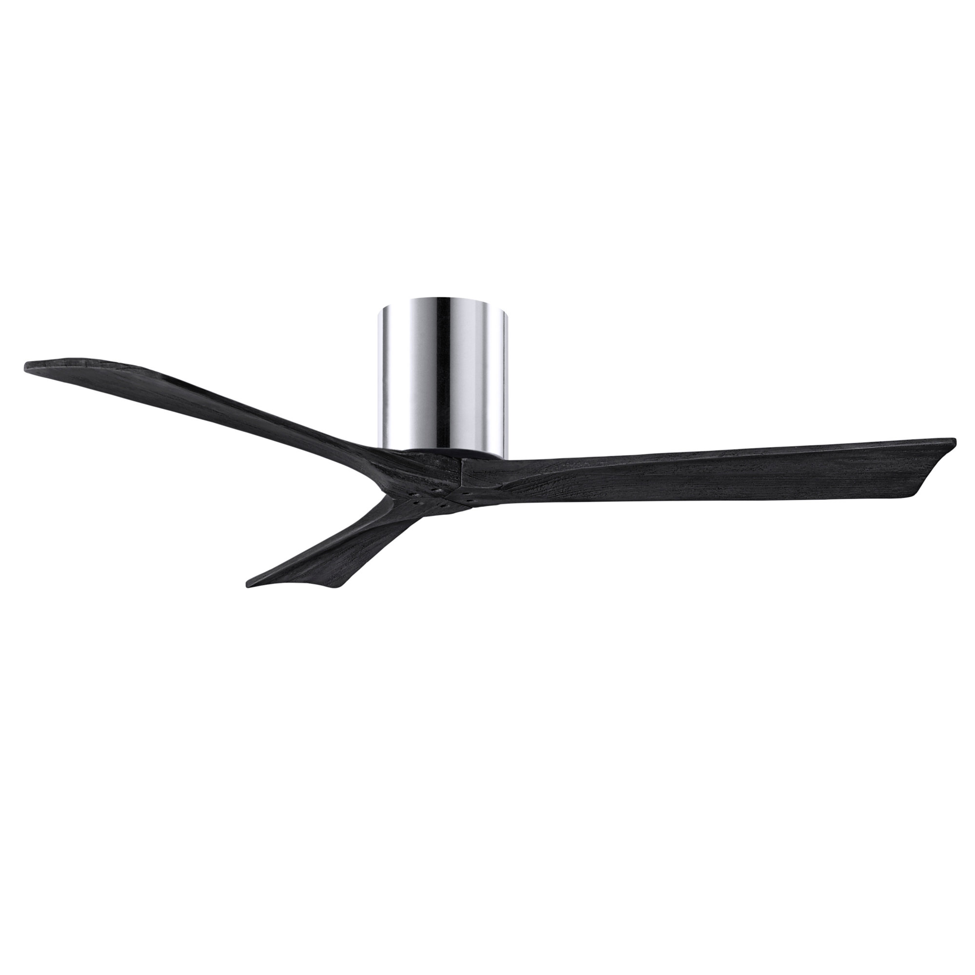 Olivier 3 Blade Ceiling Fan, Matte Black, 52", Polished Chrome