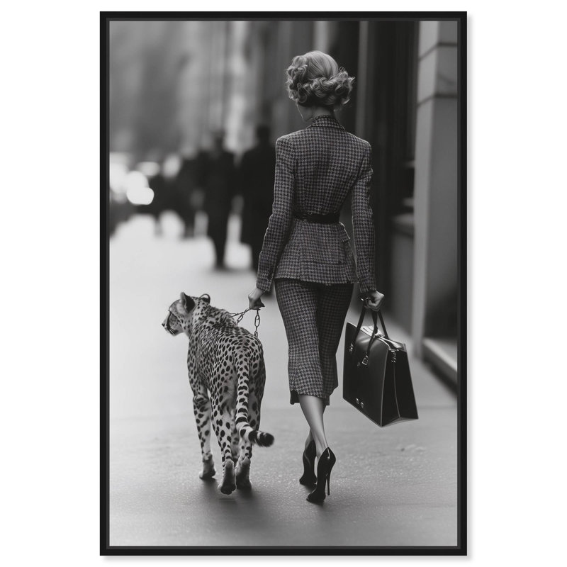 Avec toile de luxe par , Argent argent, H 25 po x l 17 po, Cadre flottant