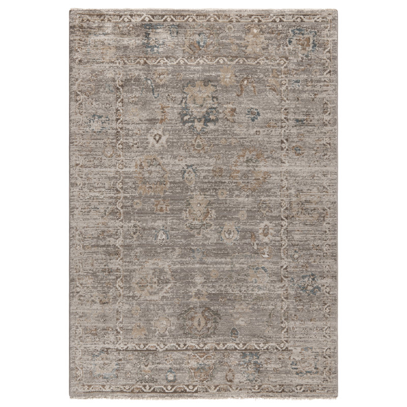 Tapis d'intérieur en polyester tissé à la machine Haven, Neutre, 3 pi 6 po x 5 pi 6 po