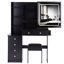 Ensemble de coiffeuse 37 po avec commode de taille moyenne et tabouret coussiné 37 po-1303870674