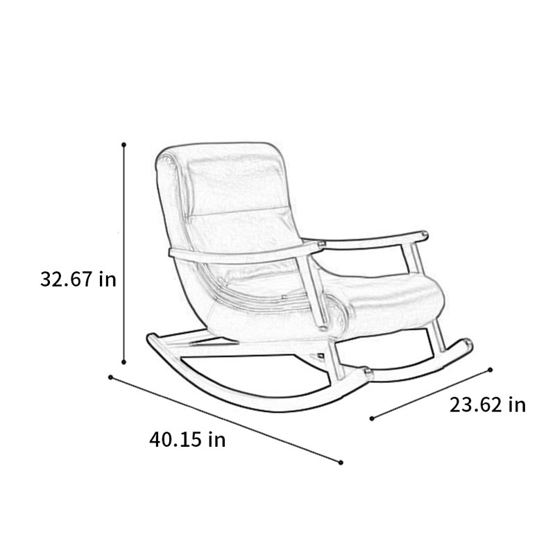 Chaise berçante en bois massif de haute qualité