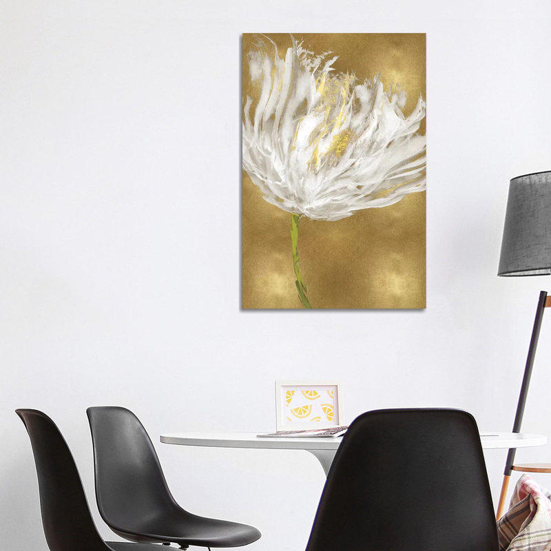 Tulipes sur or I - impression, H 40 po x l 26 po x P 1,5 po