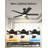 52 Inch Indoor Ceiling Fans With Lights And Remote Control, 6 Speeds Slient Reversible DC Motor, 3 Color Dimmable LED Light, Timer, 5 Blades-1095717380