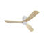 Ventilateur de plafond en bois 52 pouces avec 3 pales en bois massif Télécommande réversible sans moteur à courant continu