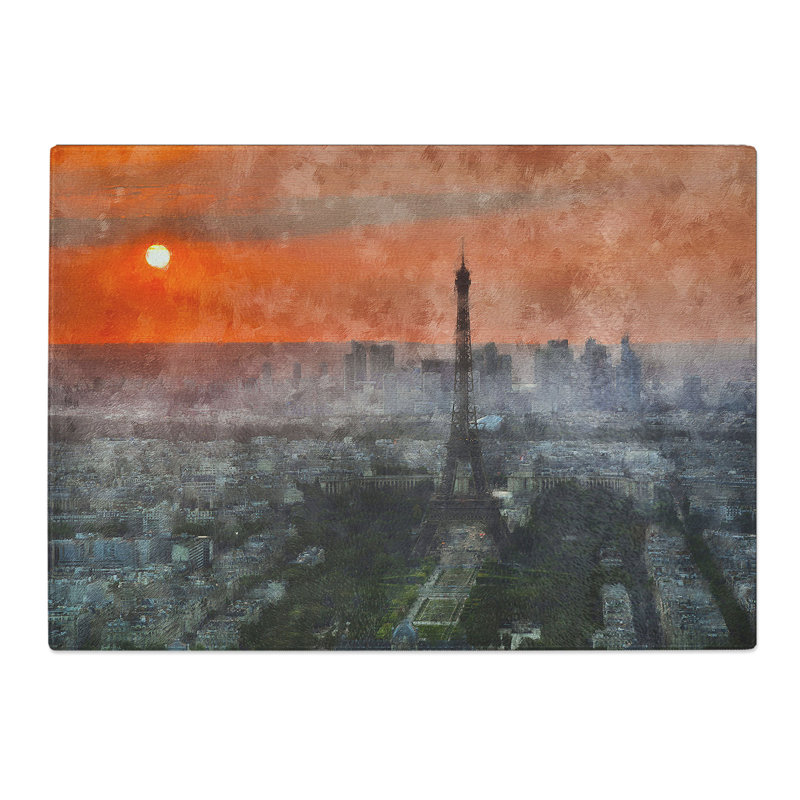 Eiffel Tower Vol.8 Painting Chopping Board, 20cm W x 28.5cm L