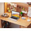Bureau 4 tiroirs Burlywood + rectangulaire noir massif + bois manufacturé + fer-979712356