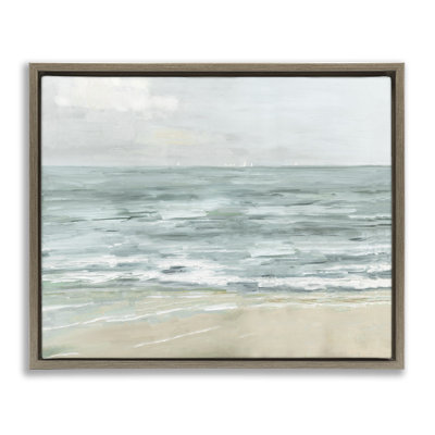 «Brossed Beach Waves», art mural encadré par Sally Swatland