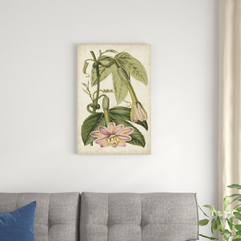 Fleur de la passion botanique, H 30 po x l 20 po x P 1,25 po