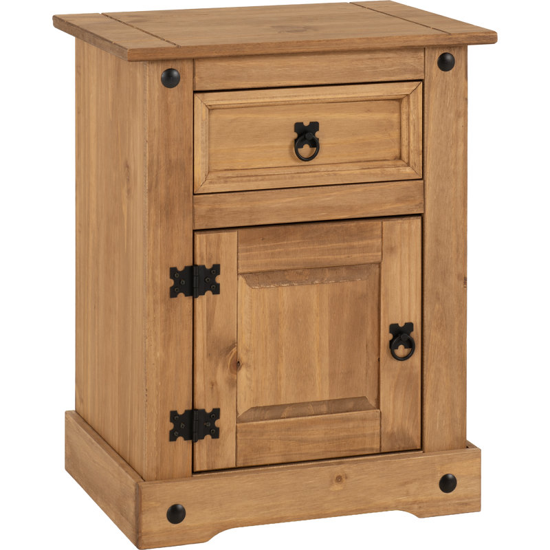 53 cm W Solid Wood Bedside Table