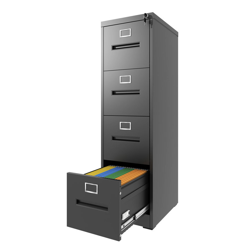 4 Drawer, Locked File Cabinet, Office Use, A4 Legal/letter Storage, High - Quality Steel, Smooth Drawer Opening, Quick Assembly, Waterproof Surface Closing,