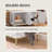 Double Litter Box Enclosure, Hidden Cat House with Scratching Mat, Modern Side Table, Tall Leg