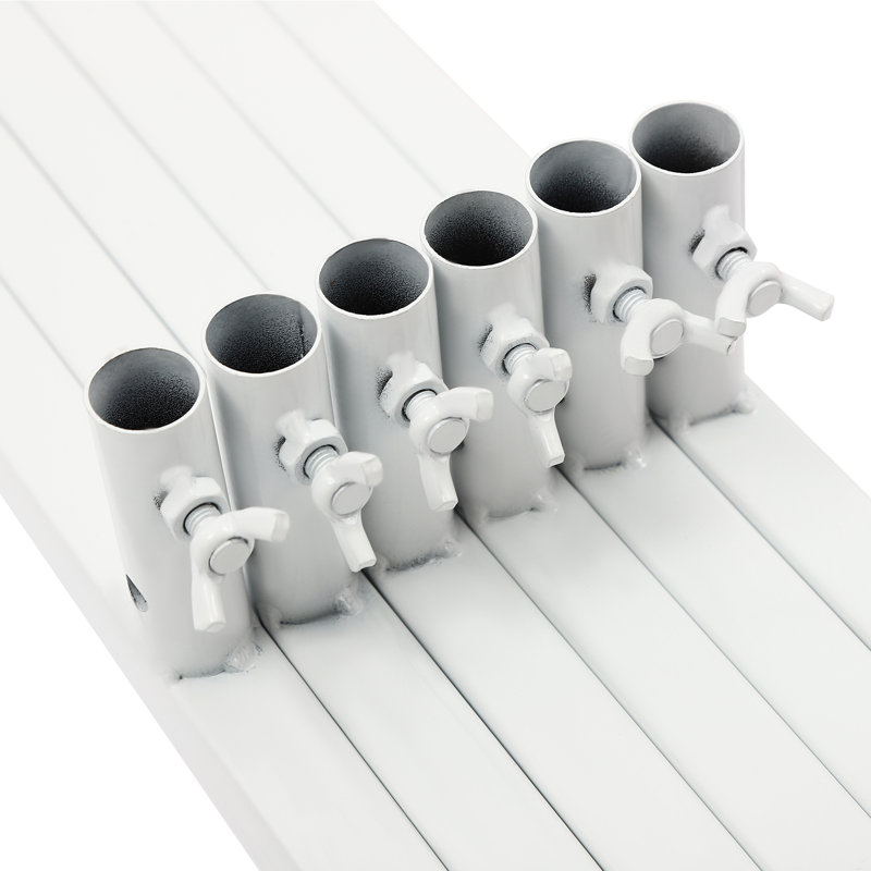 Ensemble de 3 supports en métal, Blanc / beige
