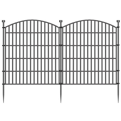 10 Panels Decorative Garden Fence - 32 in (H) x 23.6 ft (L) No Dig Dog Fence Outdoor for Yard, Rustproof Tall Garden Fencecing Panels, Animal Barrier Suitable for Yard Border, Patio, and Outdoor Use