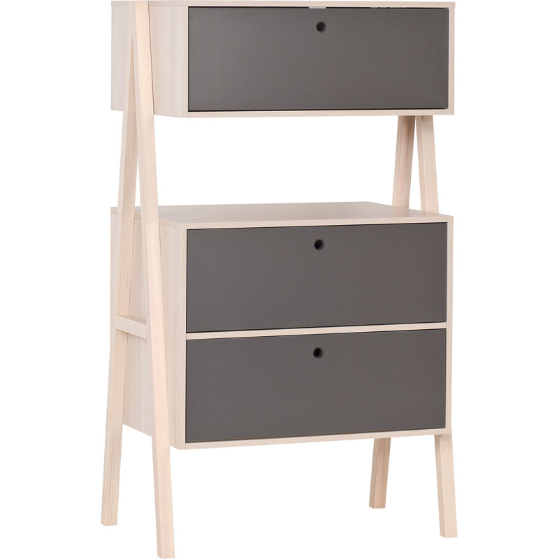 Robena 88Cm Wide 2 Drawer, Graphite