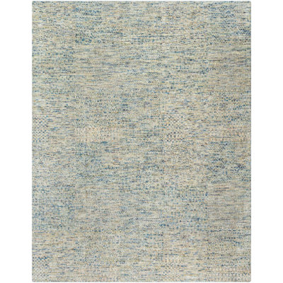 Silken Palace Hand Knotted Silk Abstract Area Rug in Tan