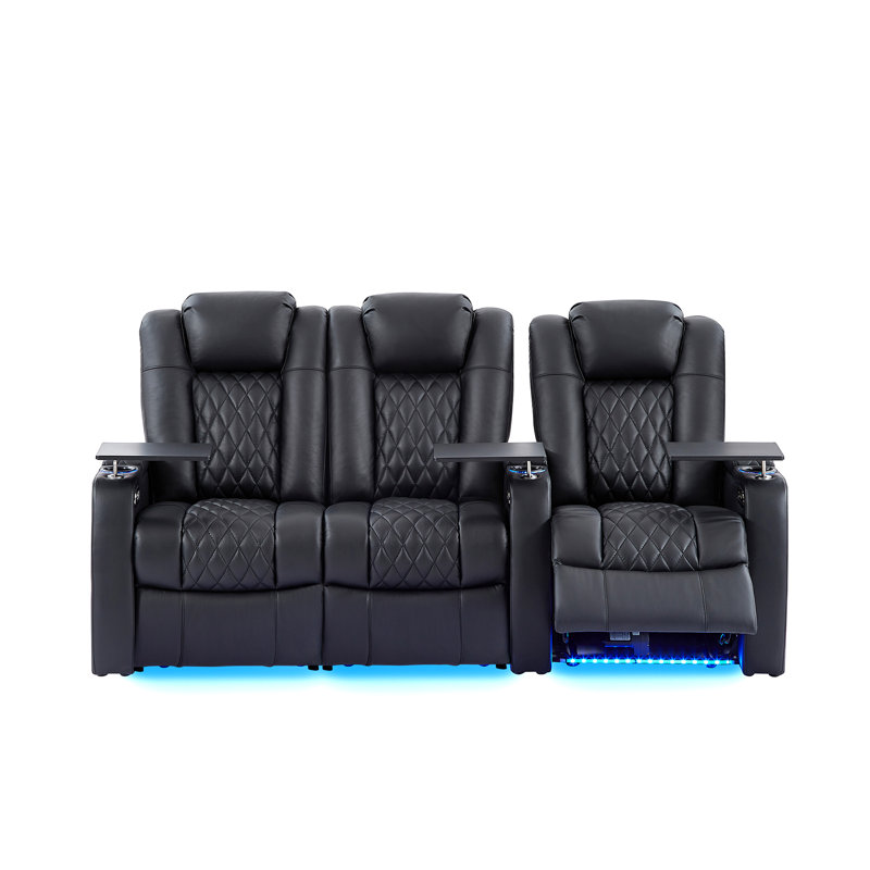 Fauteuil de cinéma inclinable Power Zero Gravity, Noir, noir, noir, noir