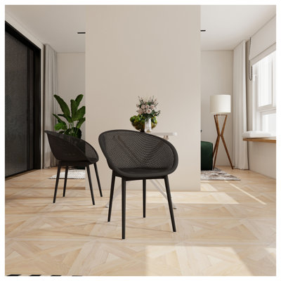 Paquet de 2 chaises longues d'extérieur Summer - Ensemble de mobilier de patio résistant aux rayons UV et aux intempéries, ensemble de salle à manger en maille PP légère pour la piscine, le balcon et le salon