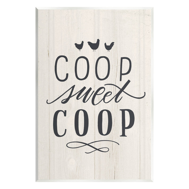 «Sweet Coop Farm», plaque murale sur bois par Loni Harris, H 15 po x l 10 po x P 0,5 po