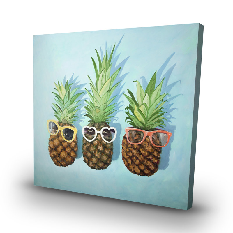 Summer pineapples - 32"x32" art on canvas