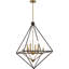 Lustre géométrique unique à 8 lumières Rosann