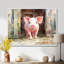«Cute Farm Pig Portrait - Art mural encadré de cochon»-1704891527-1798783717