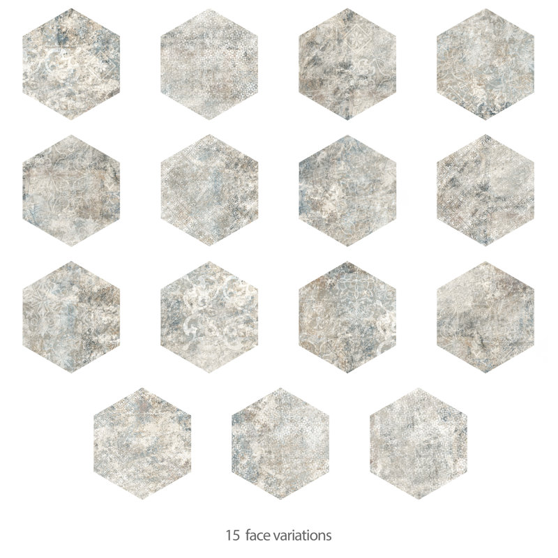 Tivoli Hex 5-1/2 In. X 6-1/4 In. Porcelain Floor And Wall Tile