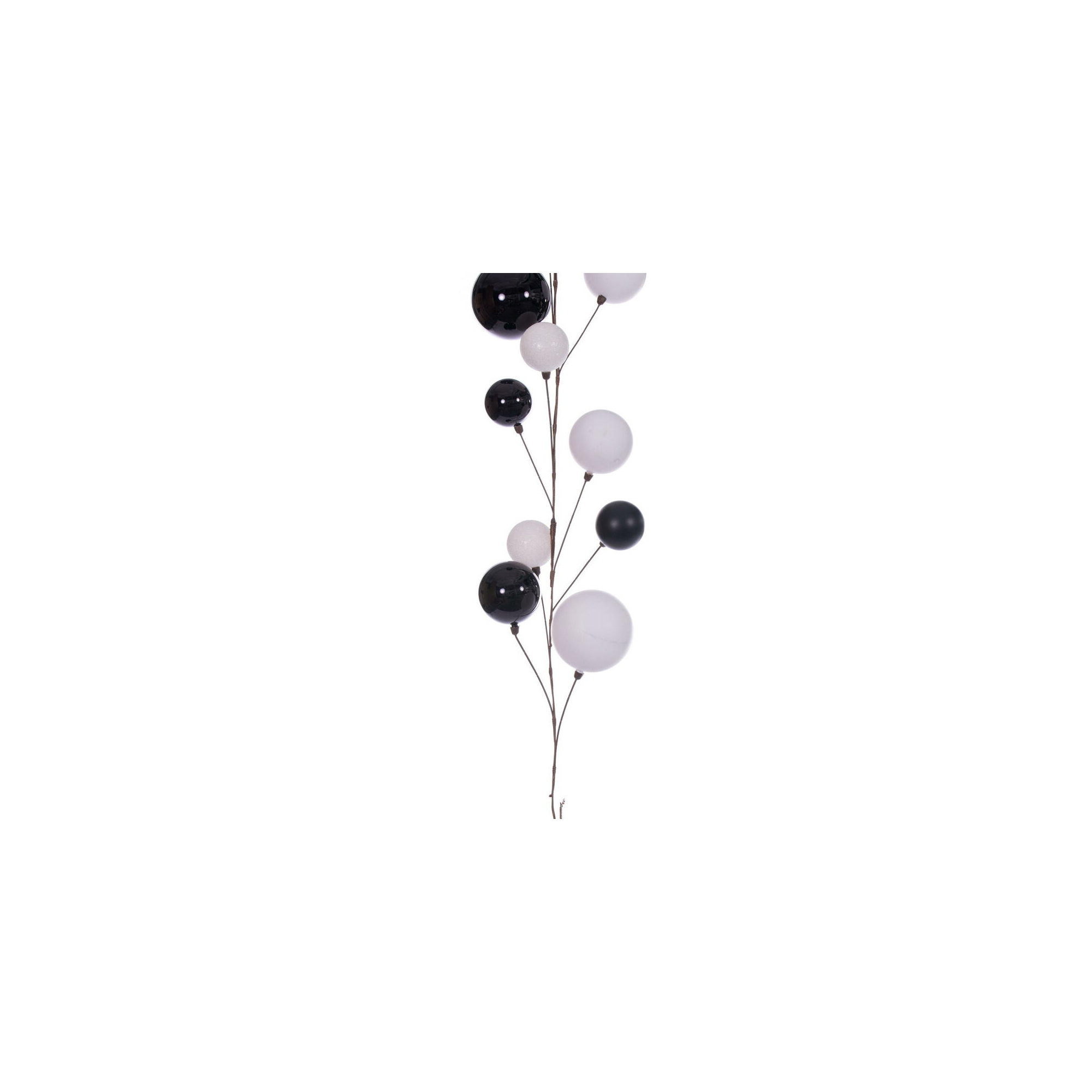 120'' in. Garland, White/Black
