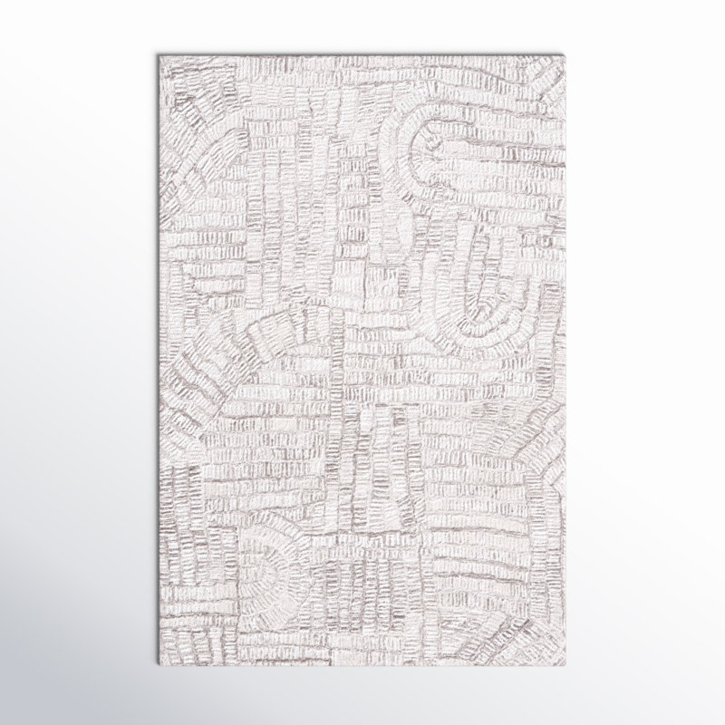 Ashwin Hand Tufted Abstract Indoor Rug, Rectangle 6' x 9'