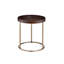 , Table d'appoint Mid-Century, bord rabattu, hauteur de 22,35 po, base en bois comprimé, pieds en métal cuivré, table de style Mid-Century de 22,35 po avec entretien de 3 chiffons humides