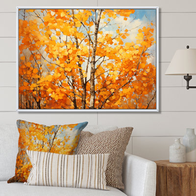 «Orange American Basswood Essence III», art mural arbre