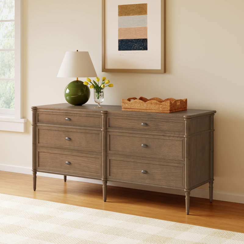 Susie 70'' W 6 - Drawer Dresser, Toasted Oak