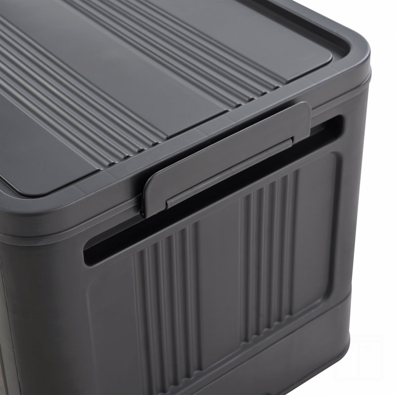 Grande armoire de rangement pliante latérale de 20 po, bacs de rangement pliables avec porte magnétique, armoire de rangement en plastique avec roues