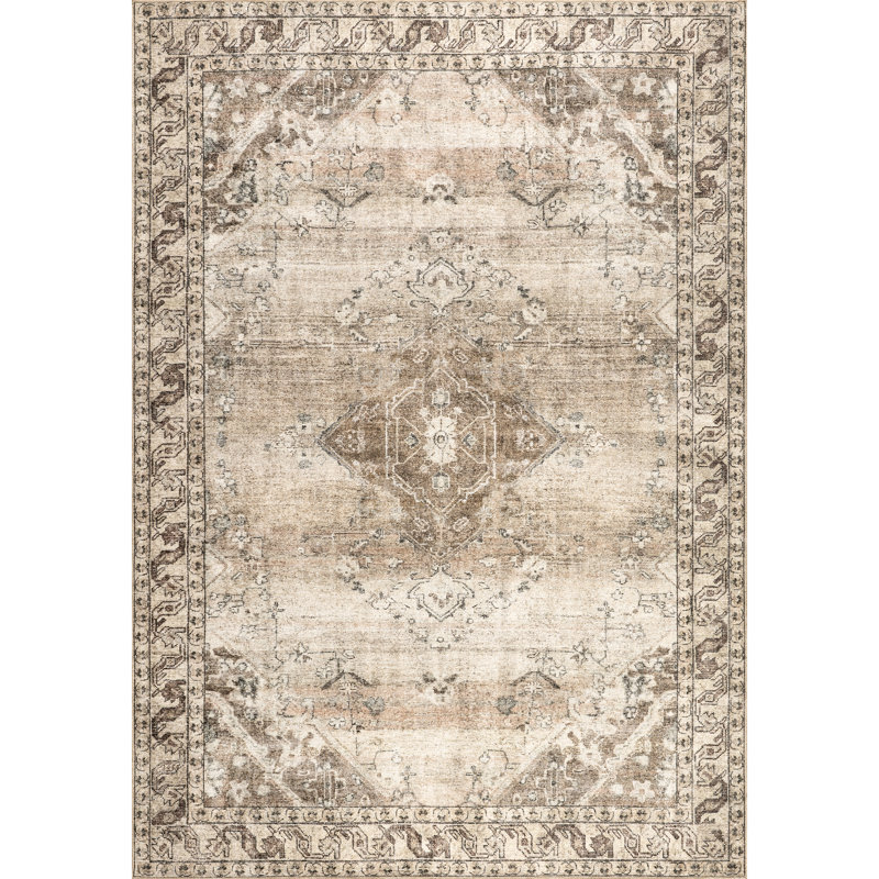 Tapis en mélange de jute de polyester Jeccica, Rectangle 4 pi x 6 pi