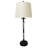 Royal Designs, Inc. 29.5" USB Port Crystal Column Table Lamps Set of 2, Oil-Rubbed Bronze Finish, Linen Beige Hardback Shades-1801375168