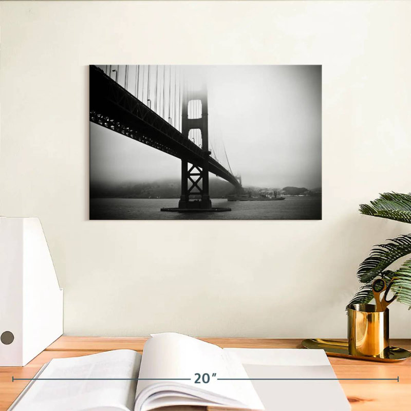 Nicci Smoggy Golden Gate Bridge, H 8 po x l 12 po