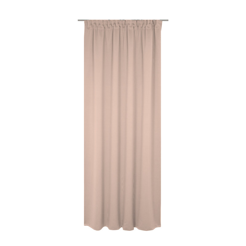Quaniece Semi Sheer Single Curtain Panel, 245cm H x 135cm W, Pink