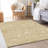 Premium Machine Washable Prisco Gold Rug-2075410713
