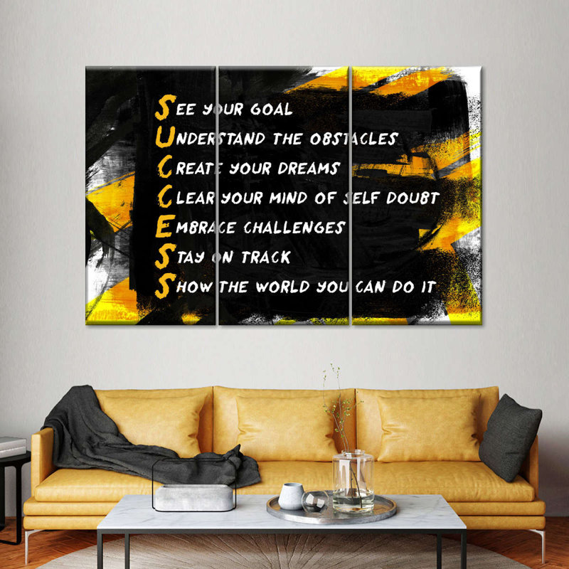 Secrets Of Success Multi Piece Canvas Print, H 24 po x l 38 po x P 1,25 po