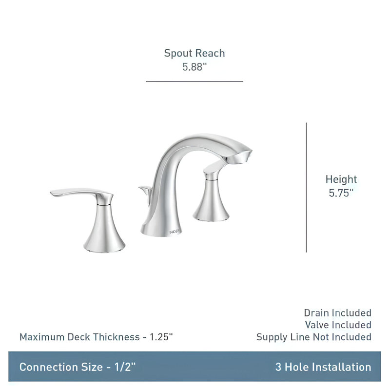 Darcy 8 in. Widespread 2-Handle High-Arc Bathroom Faucet in Brushed Nickel